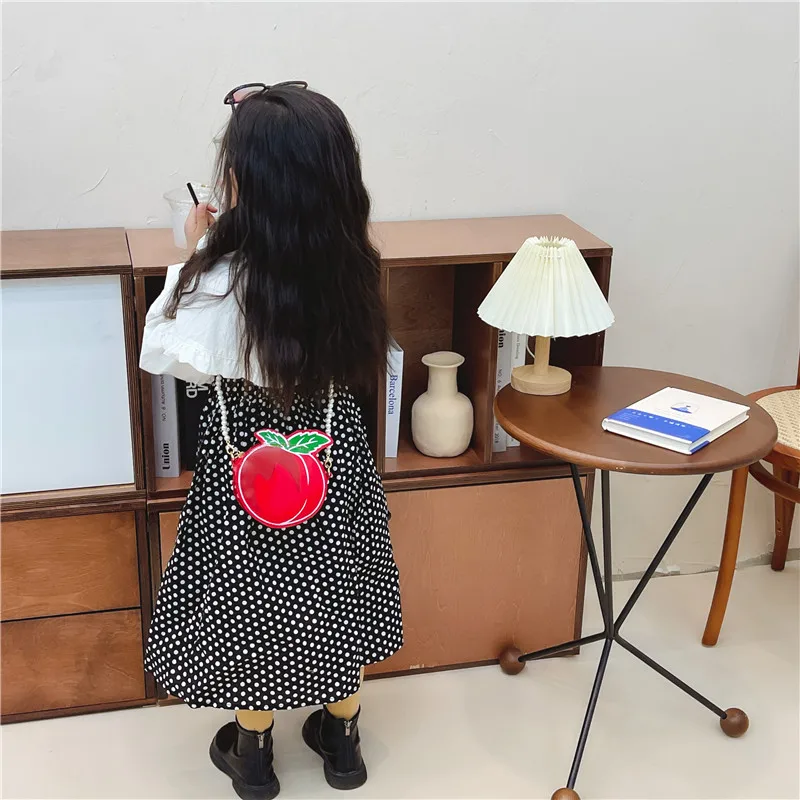 Kid'S Pu Leather Fruit Cute Round Zipper Crossbody Bag display picture 37