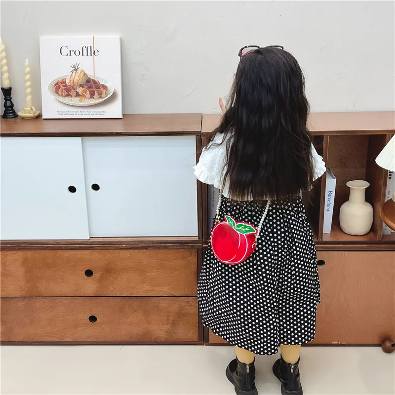 Kid'S Pu Leather Fruit Cute Round Zipper Crossbody Bag display picture 41
