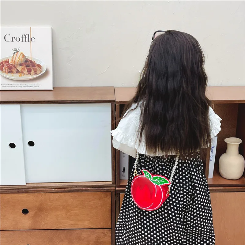 Kid'S Pu Leather Fruit Cute Round Zipper Crossbody Bag display picture 40