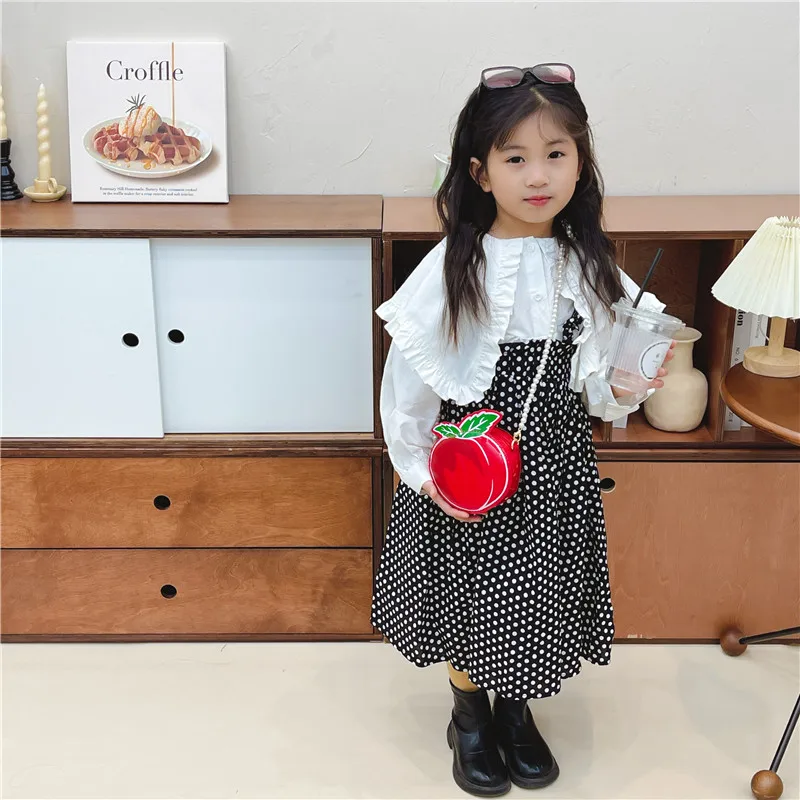 Kid'S Pu Leather Fruit Cute Round Zipper Crossbody Bag display picture 34