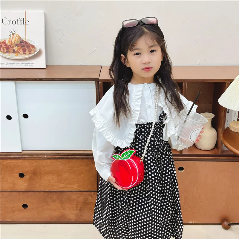 Kid'S Pu Leather Fruit Cute Round Zipper Crossbody Bag display picture 58