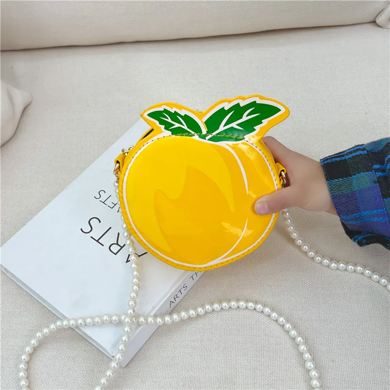 Kid'S Pu Leather Fruit Cute Round Zipper Crossbody Bag display picture 72