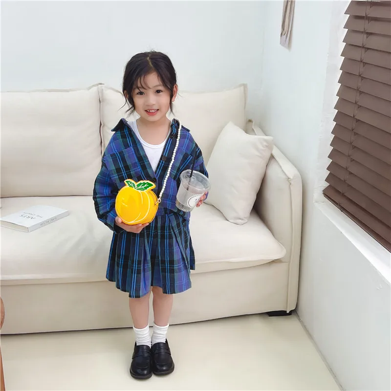 Kid'S Pu Leather Fruit Cute Round Zipper Crossbody Bag display picture 16