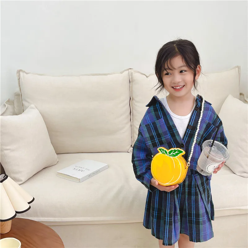 Kid'S Pu Leather Fruit Cute Round Zipper Crossbody Bag display picture 52