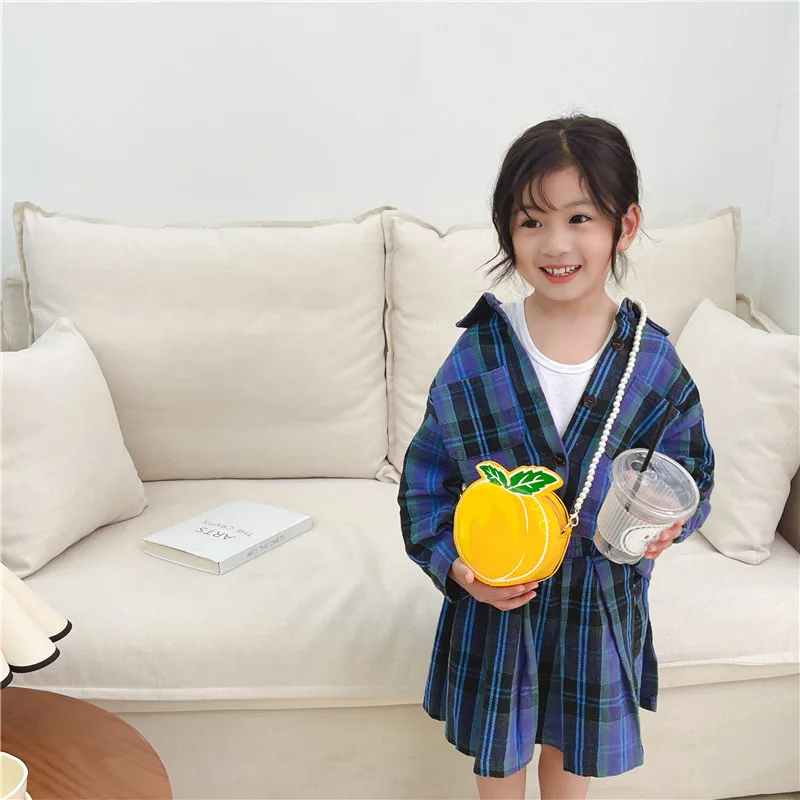 Kid'S Pu Leather Fruit Cute Round Zipper Crossbody Bag display picture 61