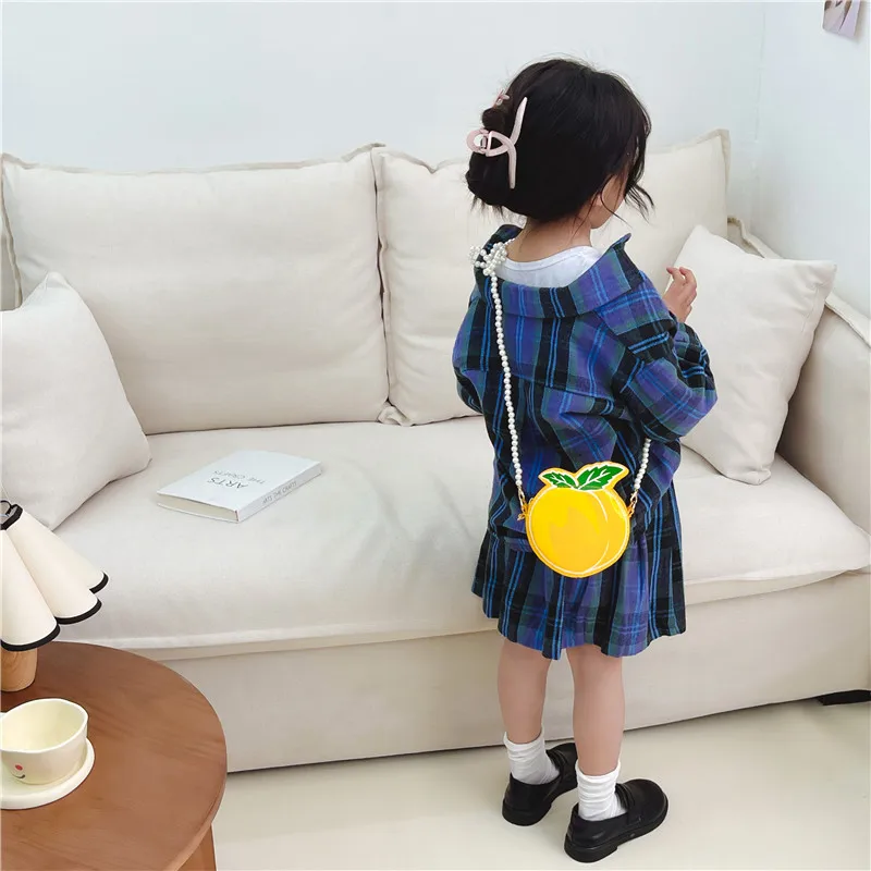 Kid'S Pu Leather Fruit Cute Round Zipper Crossbody Bag display picture 66