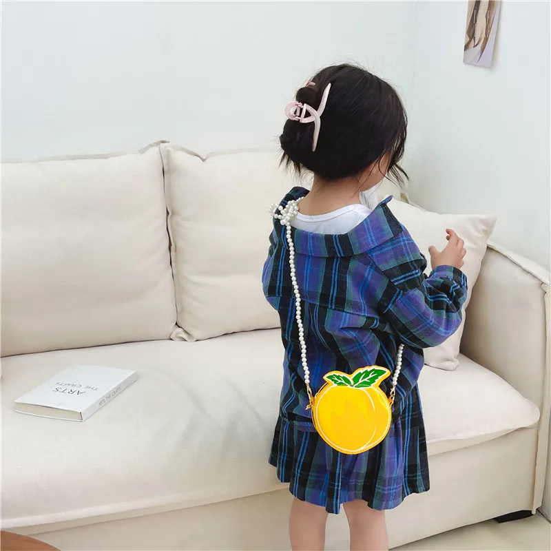Kid'S Pu Leather Fruit Cute Round Zipper Crossbody Bag display picture 42