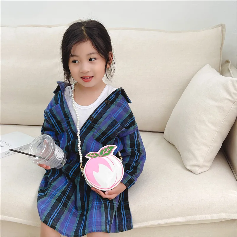 Kid'S Pu Leather Fruit Cute Round Zipper Crossbody Bag display picture 51