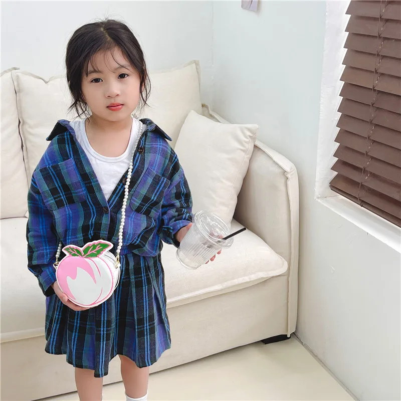 Kid'S Pu Leather Fruit Cute Round Zipper Crossbody Bag display picture 48