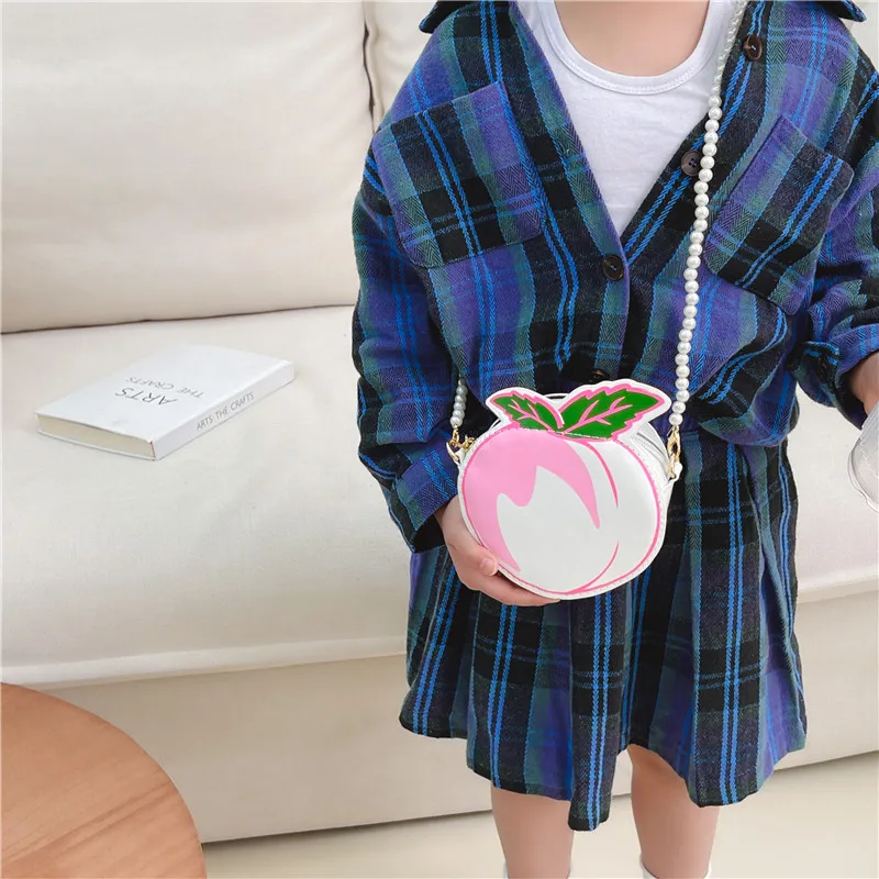 Kid'S Pu Leather Fruit Cute Round Zipper Crossbody Bag display picture 62