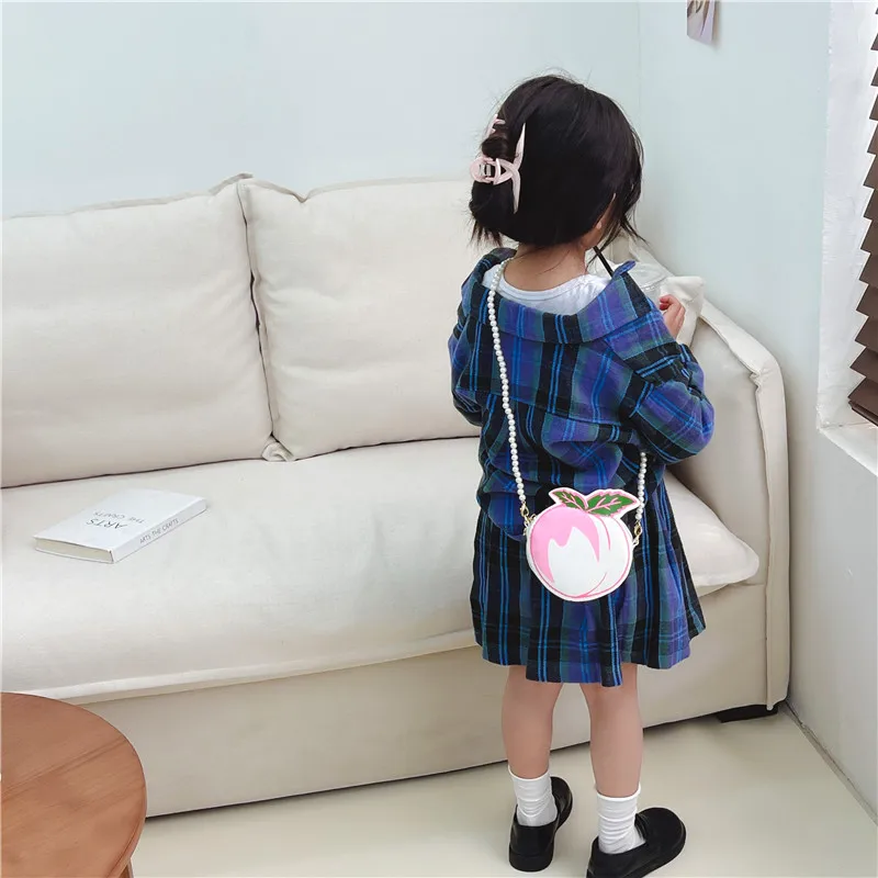Kid'S Pu Leather Fruit Cute Round Zipper Crossbody Bag display picture 54