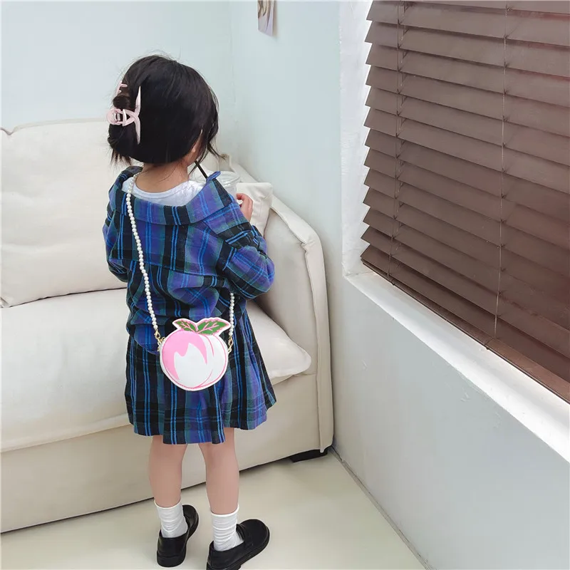 Kid'S Pu Leather Fruit Cute Round Zipper Crossbody Bag display picture 64