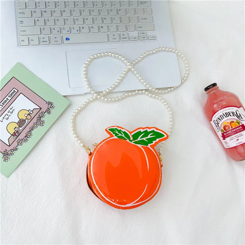 Kid'S Pu Leather Fruit Cute Round Zipper Crossbody Bag display picture 90