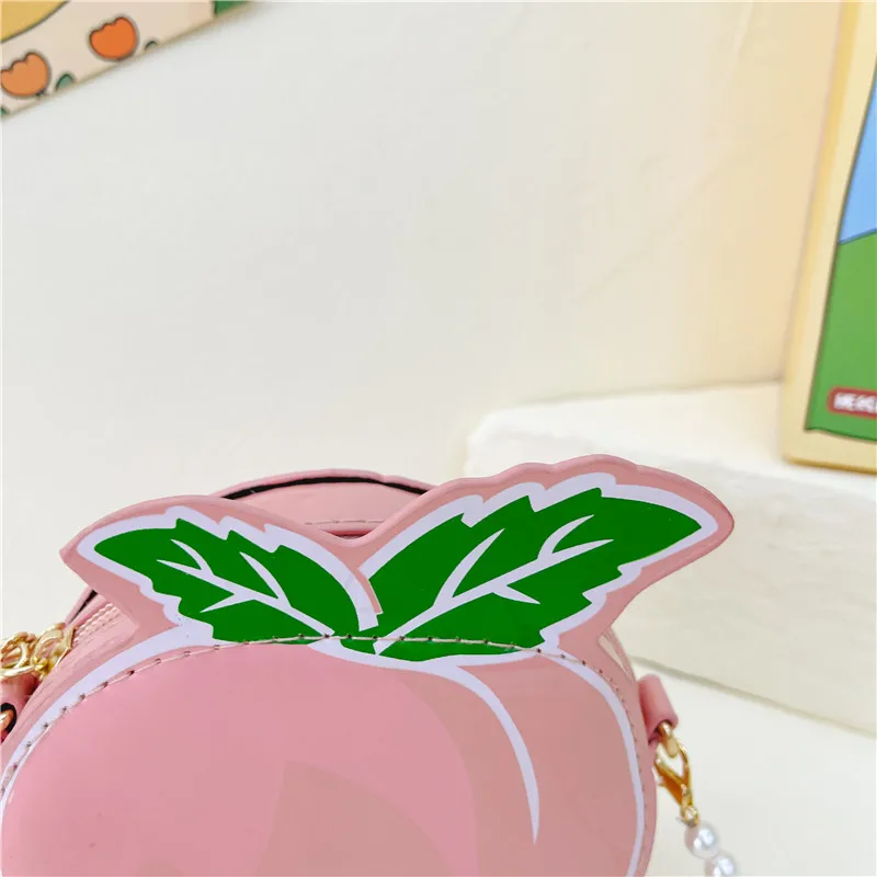 Kid'S Pu Leather Fruit Cute Round Zipper Crossbody Bag display picture 95