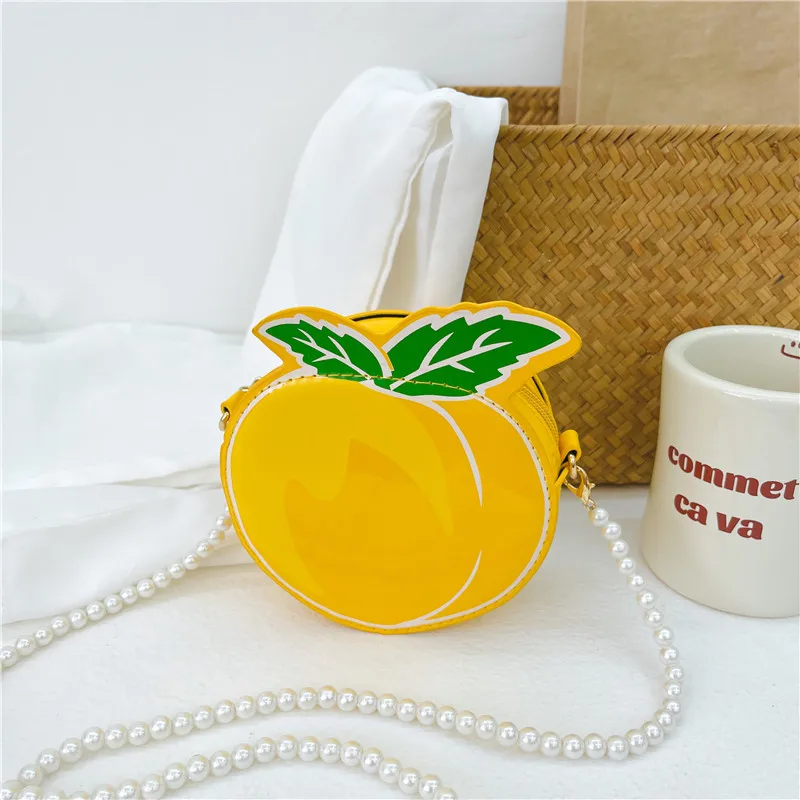 Kid'S Pu Leather Fruit Cute Round Zipper Crossbody Bag display picture 85