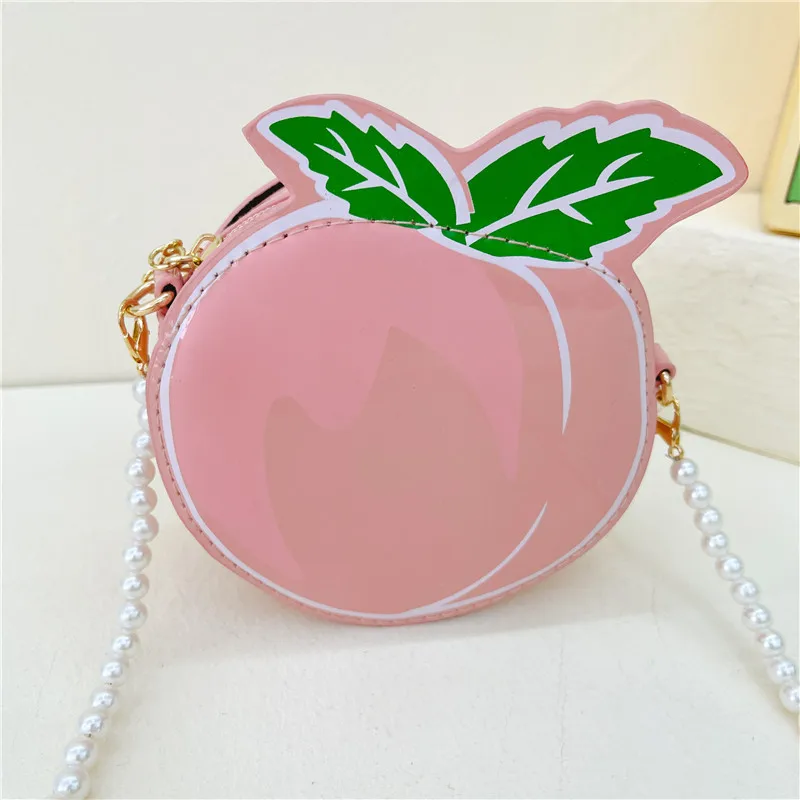 Kid'S Pu Leather Fruit Cute Round Zipper Crossbody Bag display picture 84
