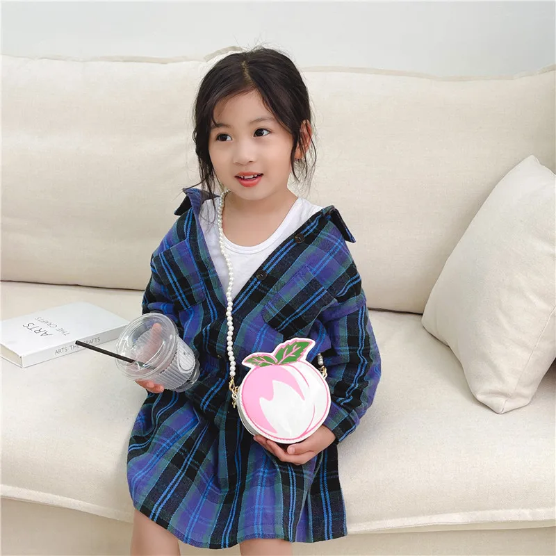 Kid'S Pu Leather Fruit Cute Round Zipper Crossbody Bag display picture 80
