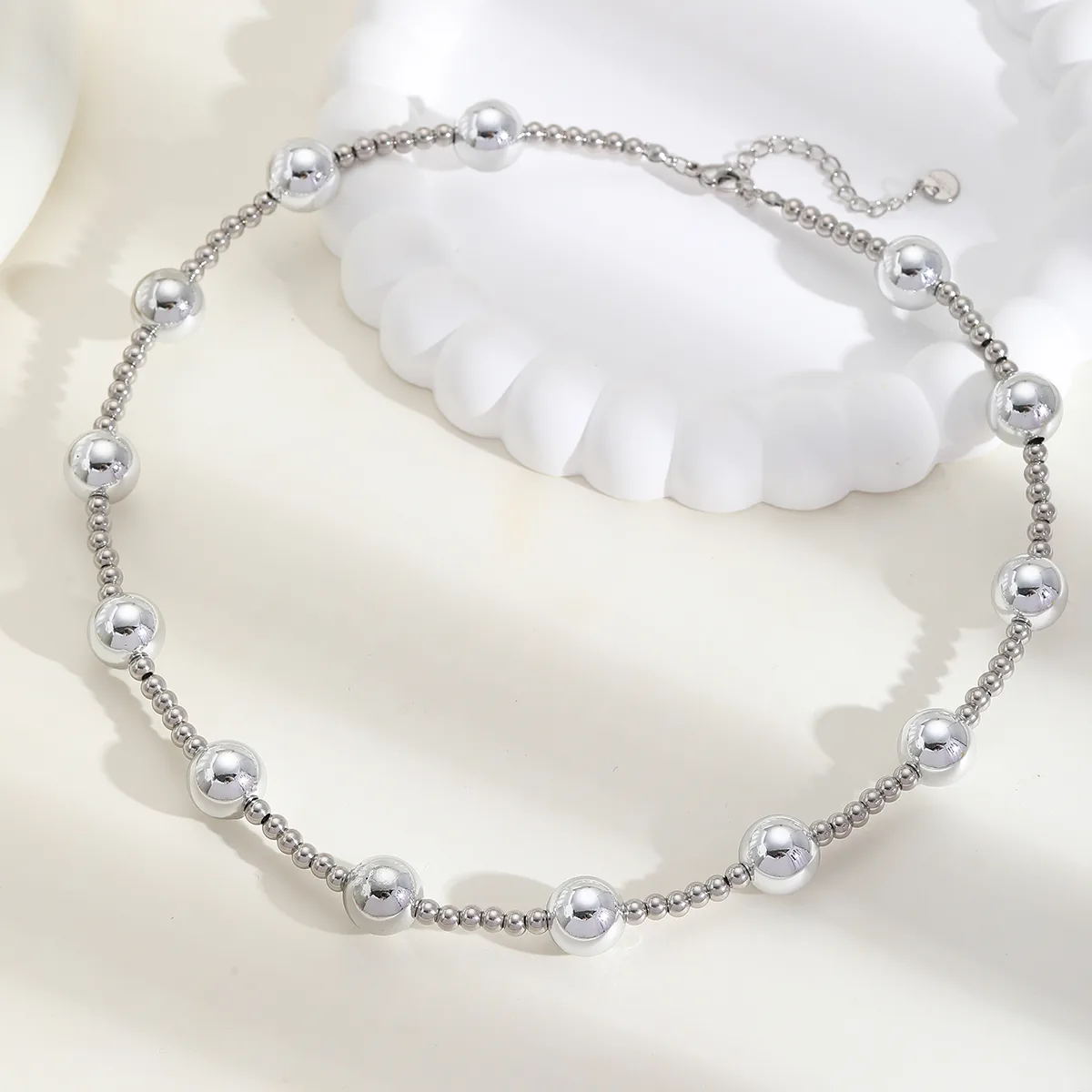 IG Style Cute Commute Solid Color 304 Stainless Steel CCB Women's Pendant Necklace display picture 3