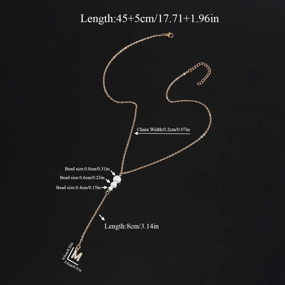 Simple Style Classic Style Letter 201 Stainless Steel Imitation Pearl Copper Women's Pendant Necklace display picture 2