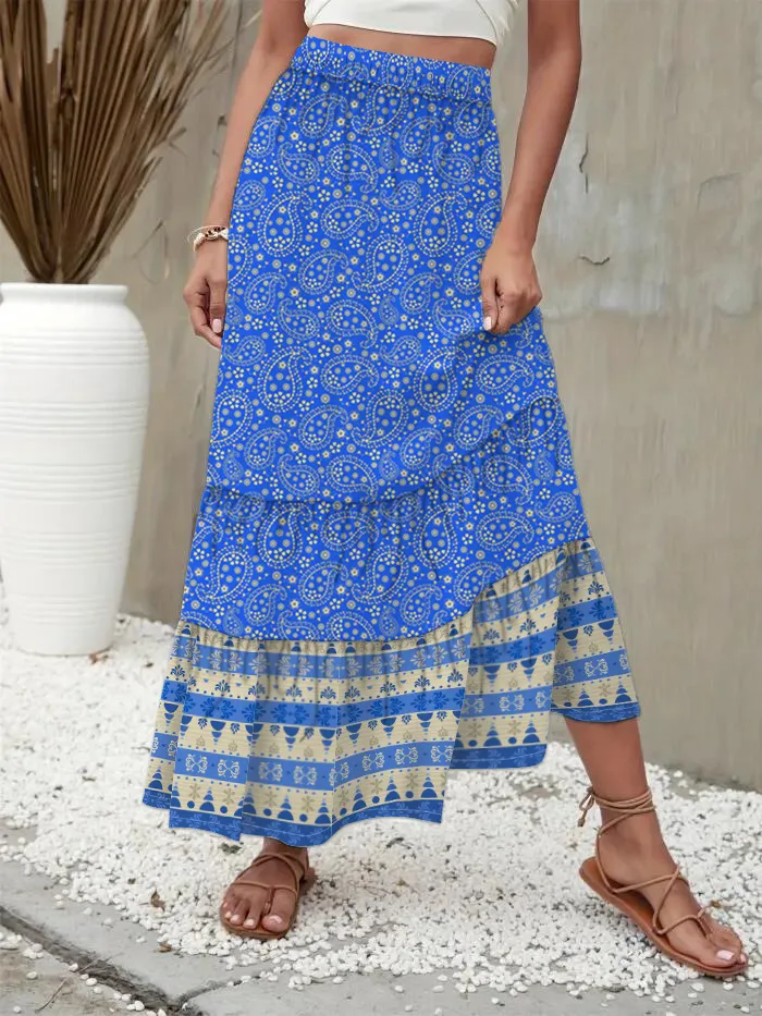 Women's A- Line Skirt Casual Simple Style Streetwear Printing Midi Dress Holiday Banquet Travel display picture 2