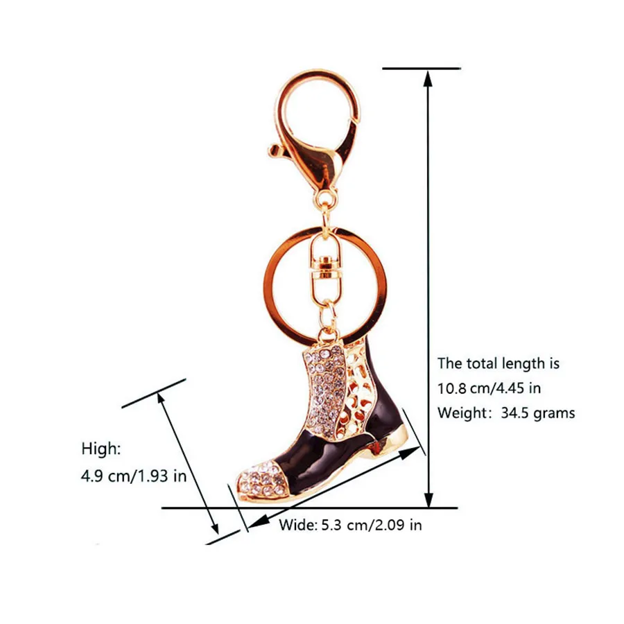 1 Piece Sweet Simple Style Shoe Alloy Inlay Rhinestones Unisex Keychain display picture 1