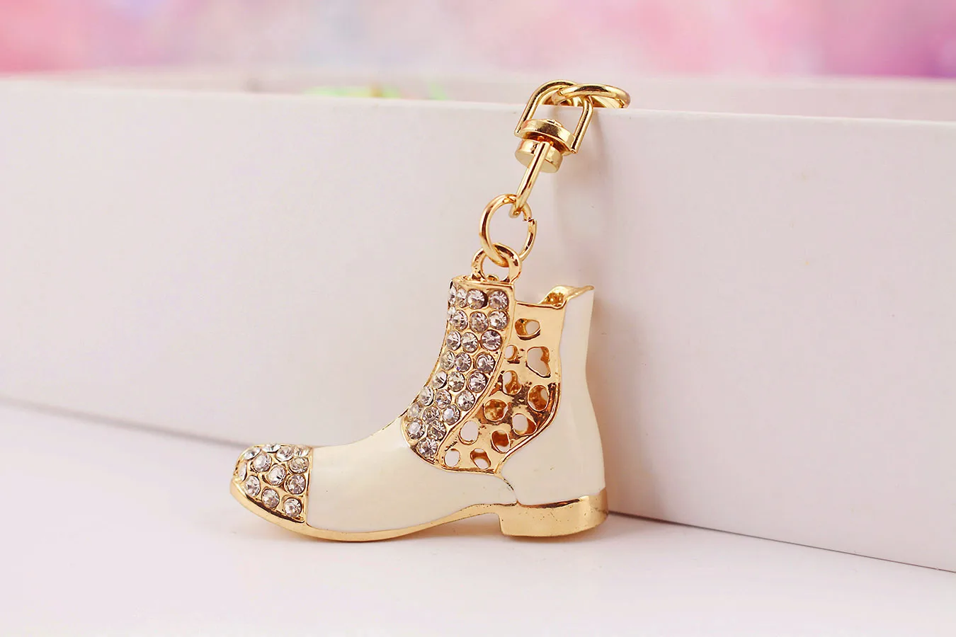 1 Piece Sweet Simple Style Shoe Alloy Inlay Rhinestones Unisex Keychain display picture 5