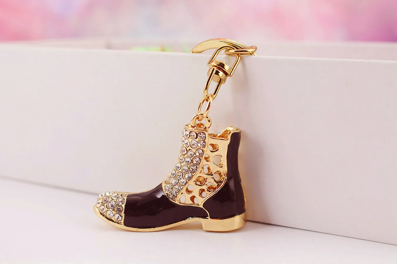 1 Piece Sweet Simple Style Shoe Alloy Inlay Rhinestones Unisex Keychain display picture 10