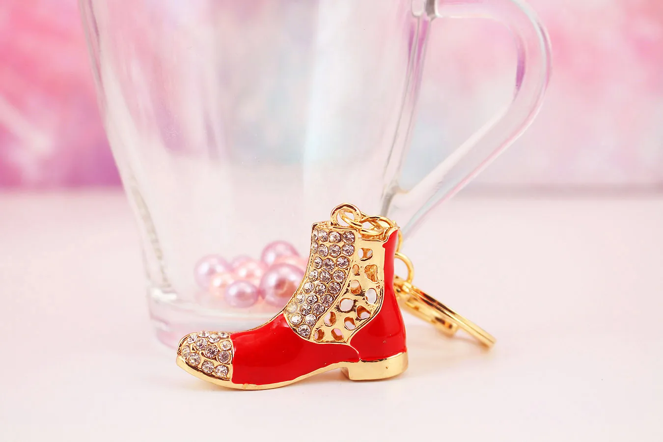 1 Piece Sweet Simple Style Shoe Alloy Inlay Rhinestones Unisex Keychain display picture 13