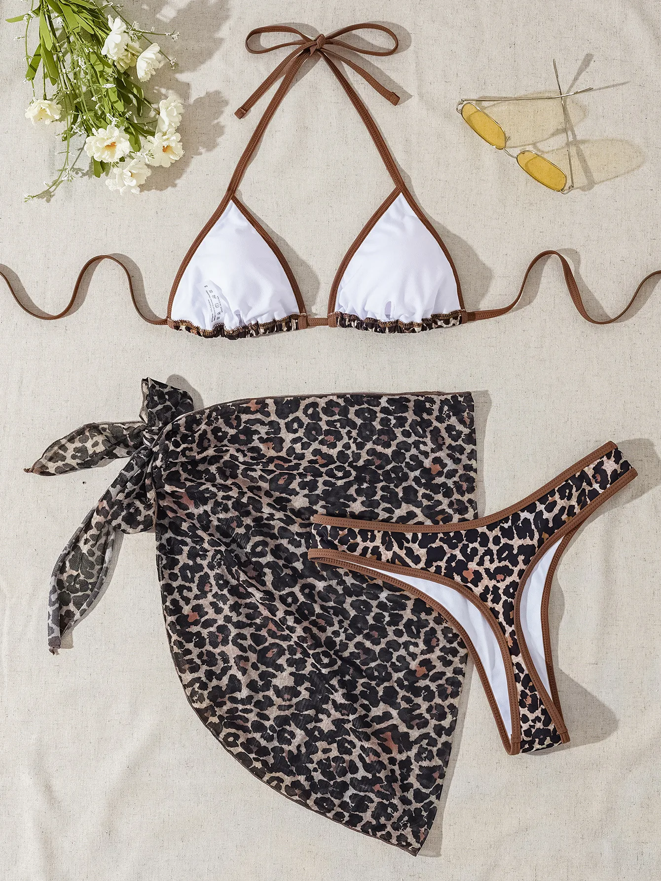 Women's Elegant Sexy Leopard 3 Pieces Set Swimwear display picture 4