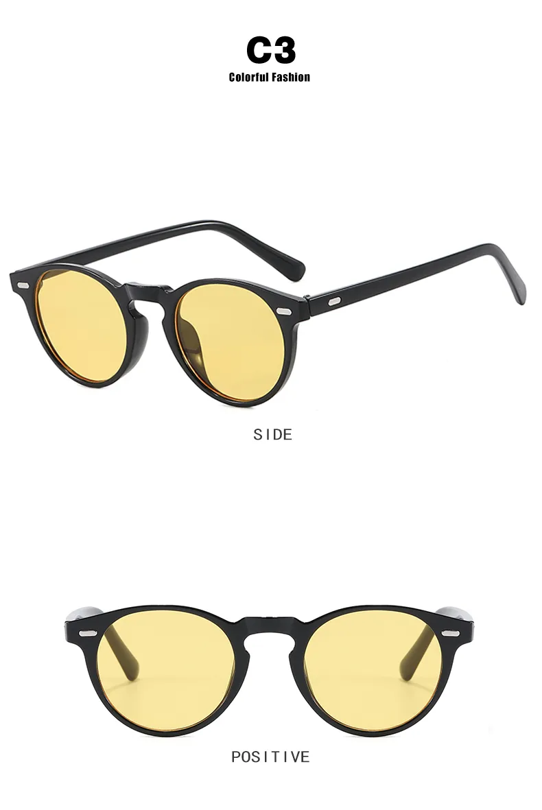 Retro Punk Commute Glasses Ac Round Frame Full Frame Glasses display picture 10