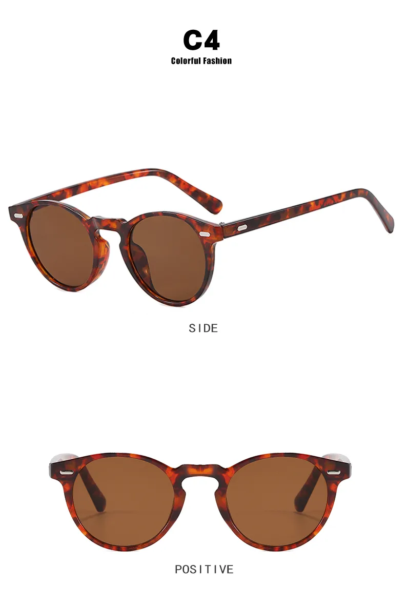 Retro Punk Commute Glasses Ac Round Frame Full Frame Glasses display picture 11
