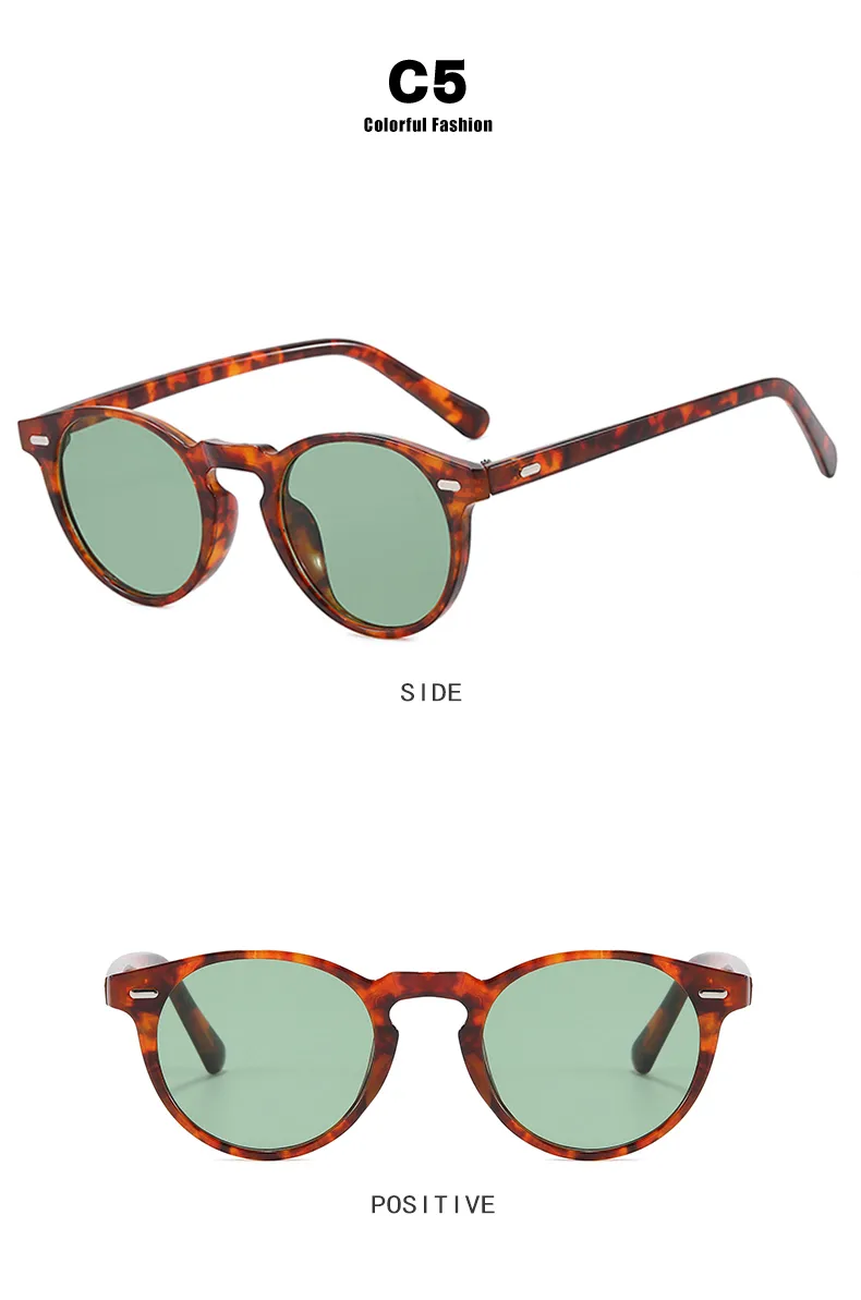 Retro Punk Commute Glasses Ac Round Frame Full Frame Glasses display picture 12