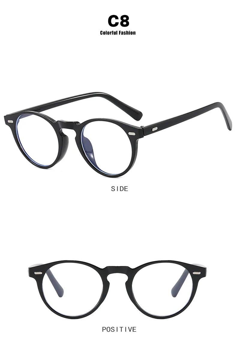Retro Punk Commute Glasses Ac Round Frame Full Frame Glasses display picture 15