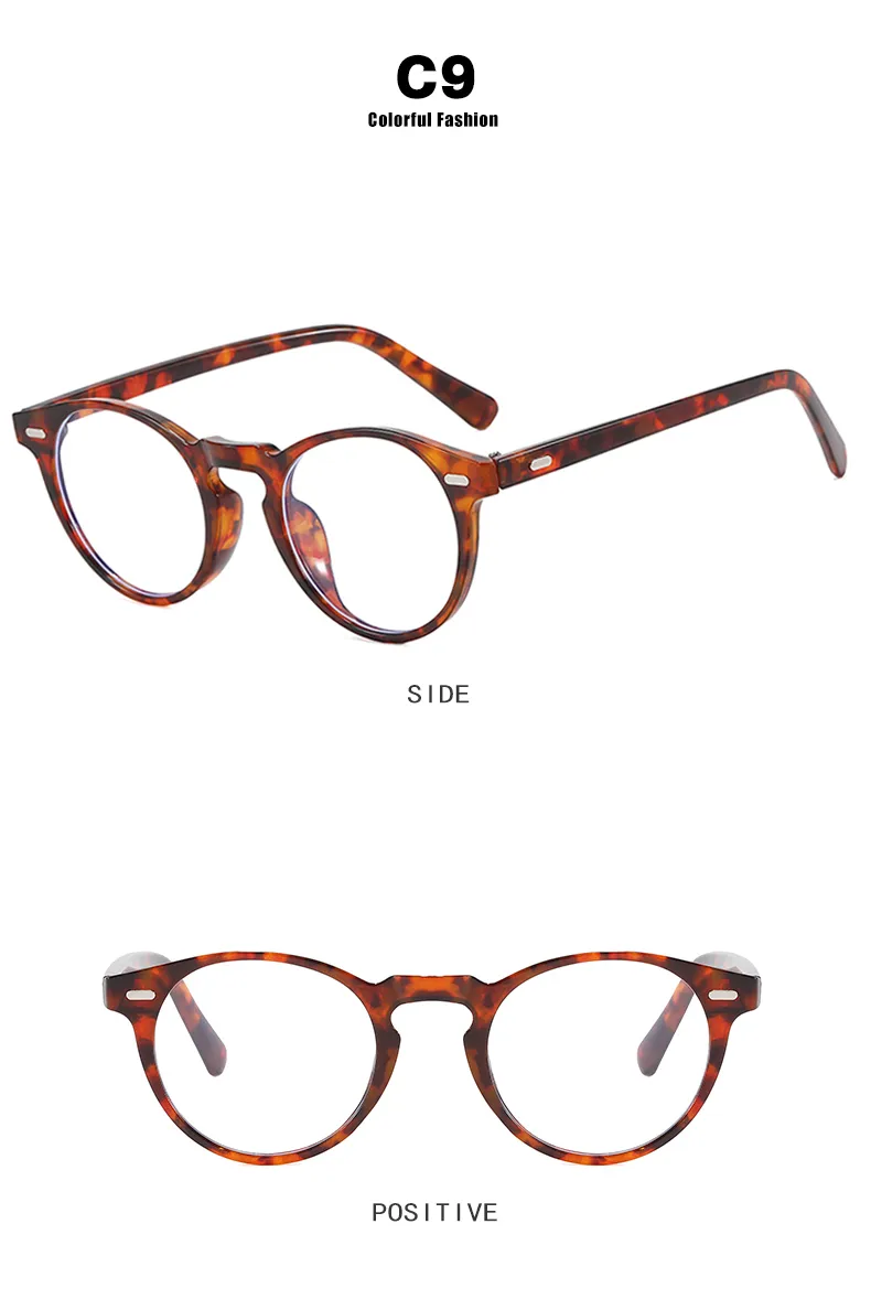 Retro Punk Commute Glasses Ac Round Frame Full Frame Glasses display picture 16