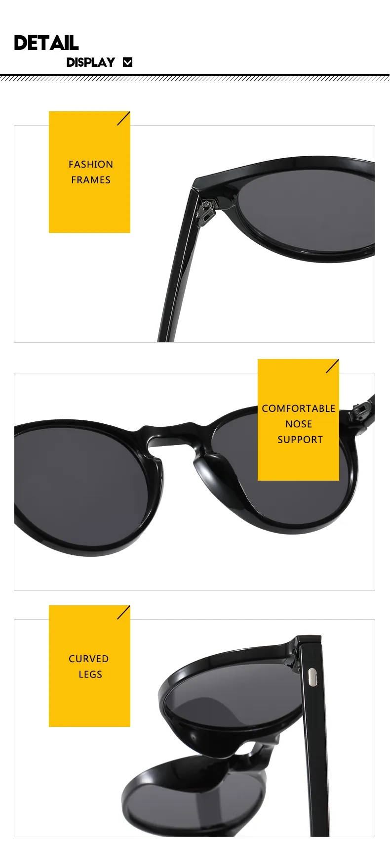 Retro Punk Commute Glasses Ac Round Frame Full Frame Glasses display picture 18