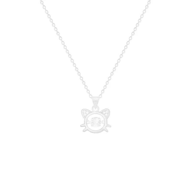 Cute Sweet Cat Titanium Steel Women's Pendant Necklace display picture 8