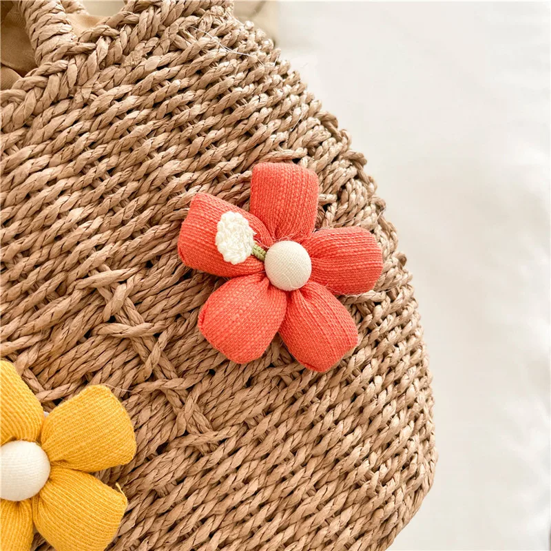 Women's Straw Flower Vacation Square String Straw Bag display picture 67