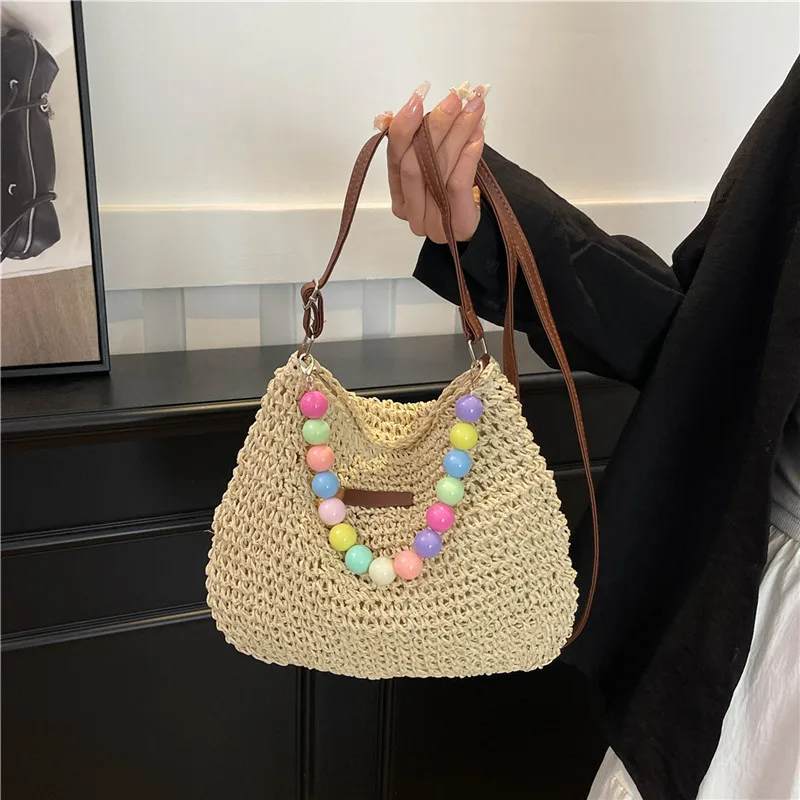 Women's Braid Color Block Vacation Square Zipper Shoulder Bag display picture 1
