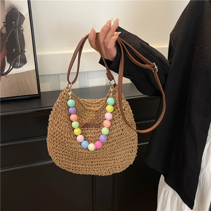Women's Braid Color Block Vacation Square Zipper Shoulder Bag display picture 20
