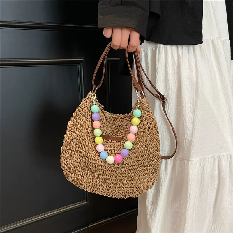 Women's Braid Color Block Vacation Square Zipper Shoulder Bag display picture 18