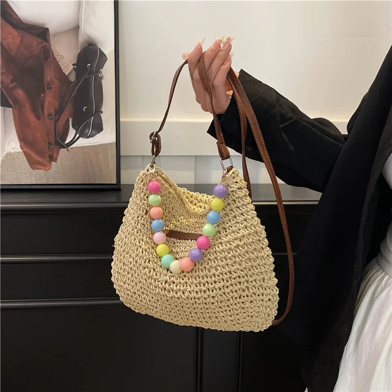 Women's Braid Color Block Vacation Square Zipper Shoulder Bag display picture 17