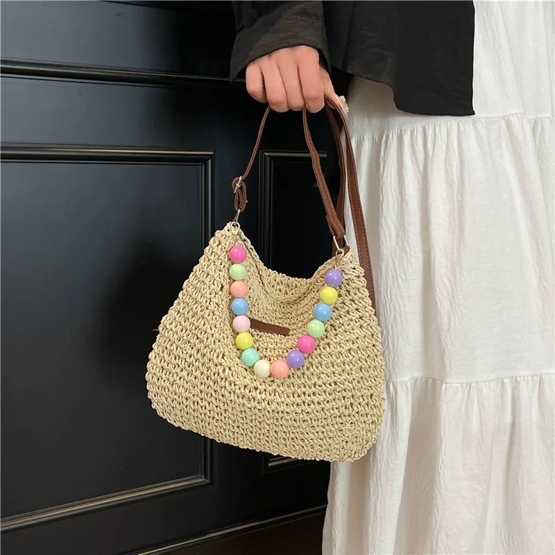 Women's Braid Color Block Vacation Square Zipper Shoulder Bag display picture 32