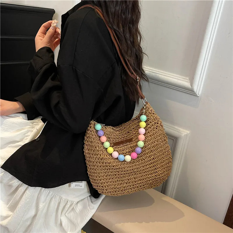 Women's Braid Color Block Vacation Square Zipper Shoulder Bag display picture 27