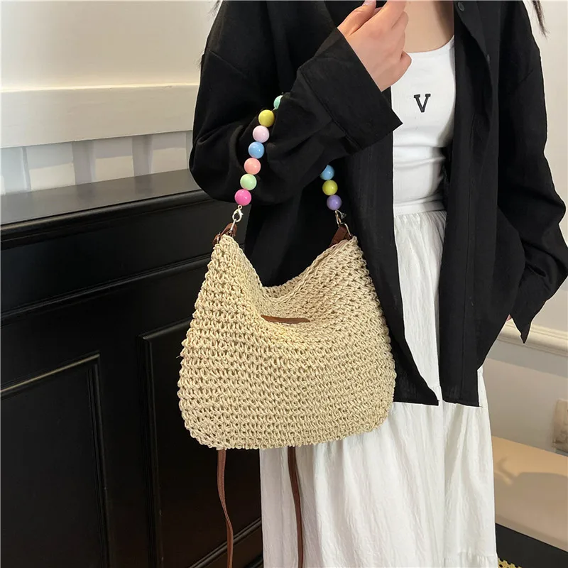 Women's Braid Color Block Vacation Square Zipper Shoulder Bag display picture 28