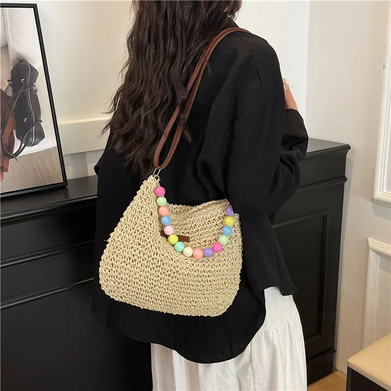 Women's Braid Color Block Vacation Square Zipper Shoulder Bag display picture 33