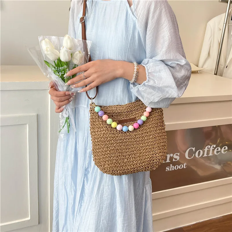 Women's Braid Color Block Vacation Square Zipper Shoulder Bag display picture 30