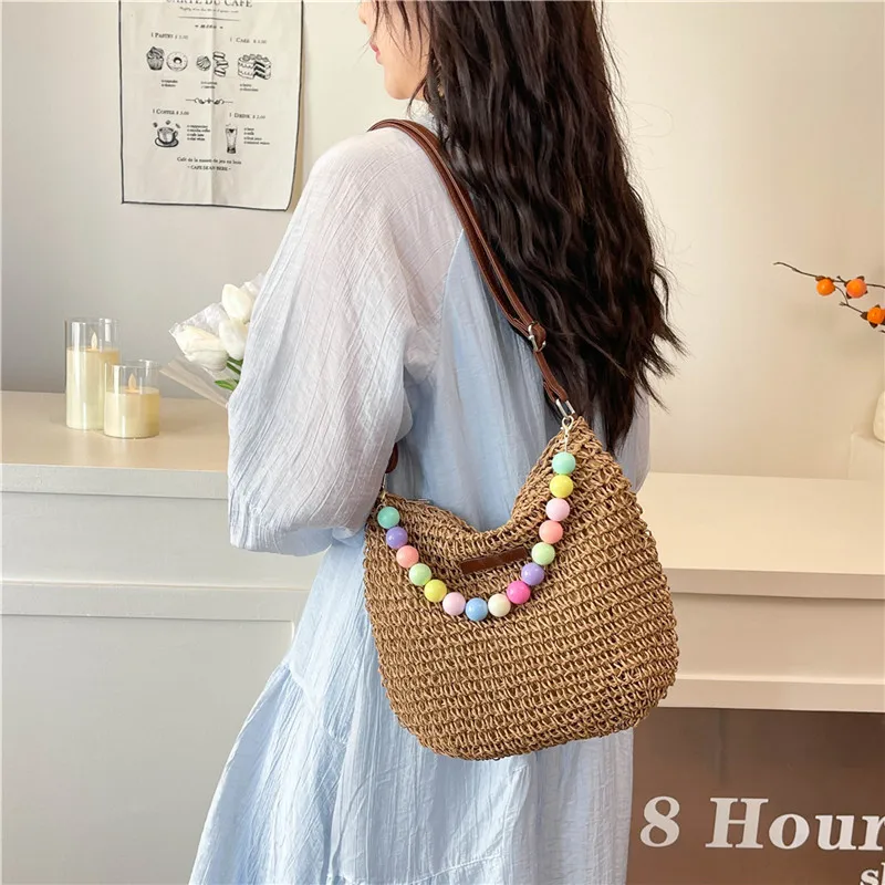Women's Braid Color Block Vacation Square Zipper Shoulder Bag display picture 37