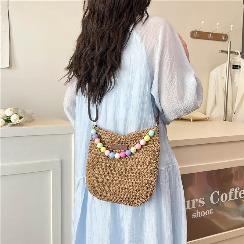 Women's Braid Color Block Vacation Square Zipper Shoulder Bag display picture 35