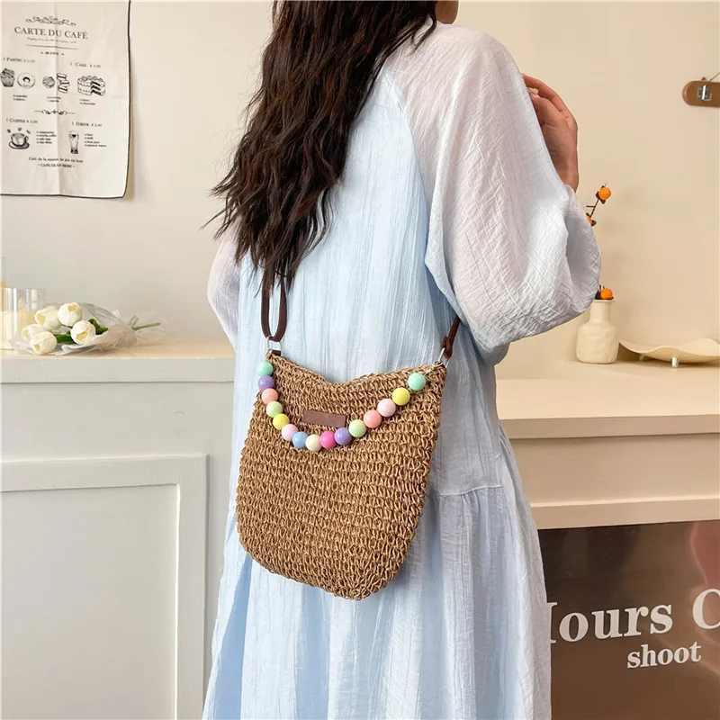 Women's Braid Color Block Vacation Square Zipper Shoulder Bag display picture 24