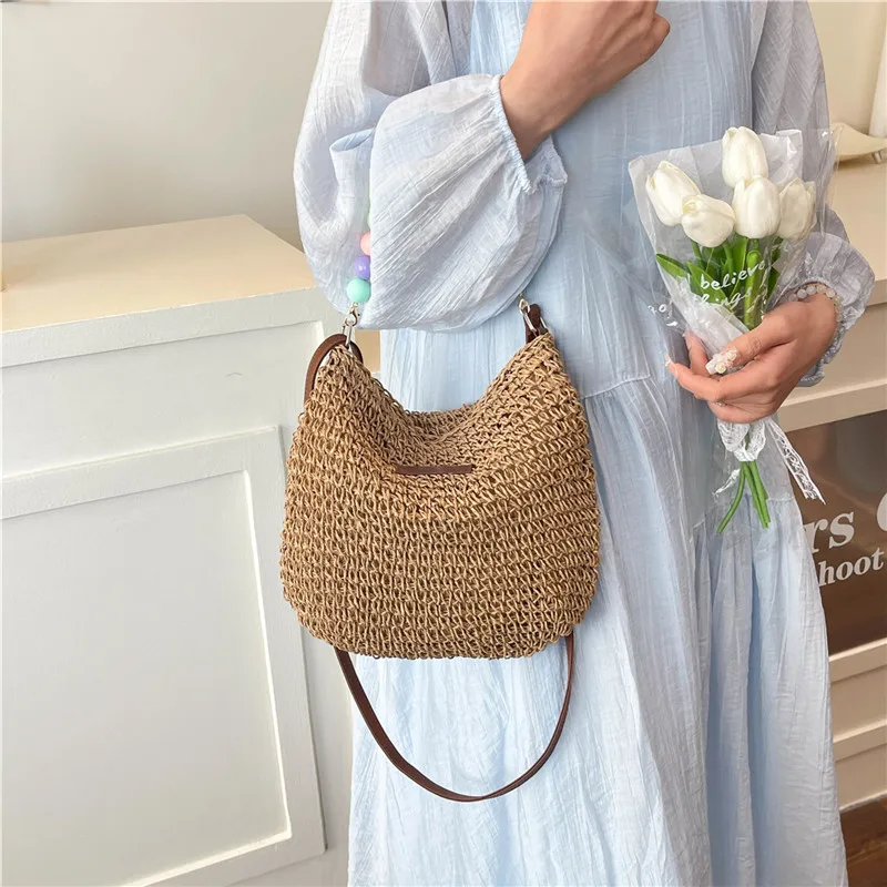Women's Braid Color Block Vacation Square Zipper Shoulder Bag display picture 26